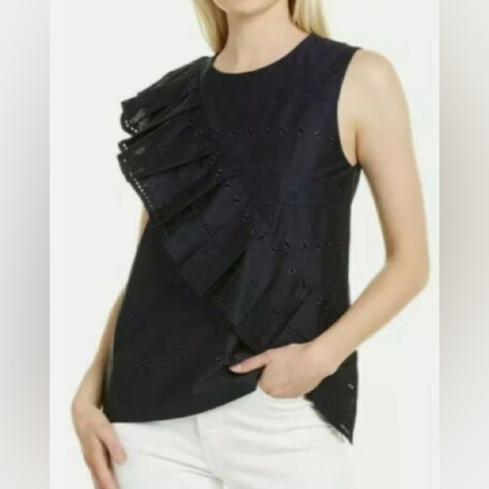 Ted Baker Forelli Ruffle Embroidered Top - Picture 8 of 8